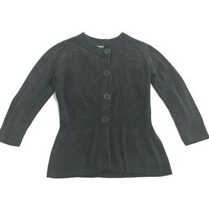 Ann Taylor Charcoal Knit Cardigan